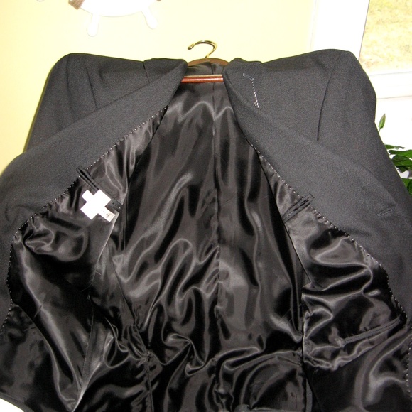 GEOFFREY BEENE 46L LUXURY DARK CHARCOAL SPORTCOAT - Picture 4 of 6